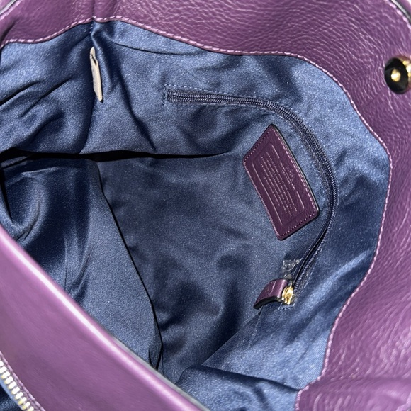 Coach Vintage Phoebe Pebbled Leather Tri-Compartment Shoulder Bag EUC - Picture 14 of 17